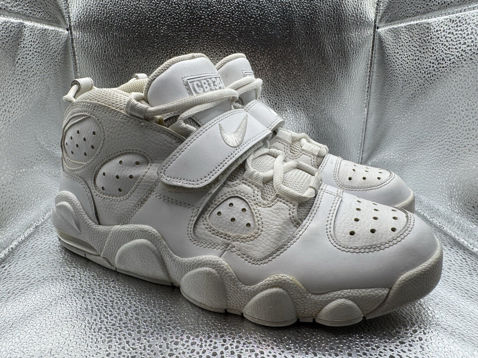 RARE 🚀 Size 10 - Nike Air CB 34 Charles Barkley Basketball White 316940-100