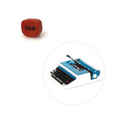 Red Tab Key for Underwood 315 Typewriter Vtg Original Keyboard Key Top Part thumbnail