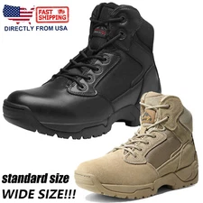Mens Military Boots Motorcycle Combat Outdoor Ankle Work Hiking Tactical Boots