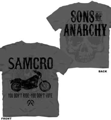 Open Box Sons of Anarchy Samcro SOA Motorcycle 2-Sided T-shirt Small