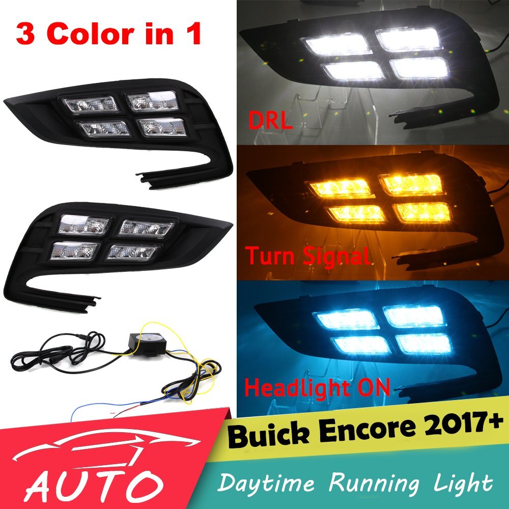 DRL for Encore Opel Mokka 2017+ LED Fog Lamp Daytime Running