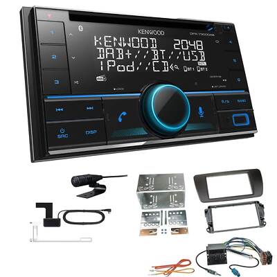 Kenwood DPX-7300DAB Autoradio Bluetooth für Seat Ibiza IV ab 2008 ohne Canbus