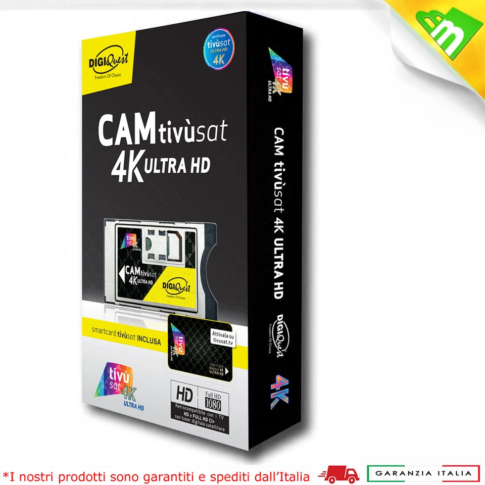 CAM TVSAT HD 4K MODULO SMARCAM TV SAT TIVUSAT HD TIVU'SAT SMARTCAM CON SCHEDA - Immagine 3 di 4