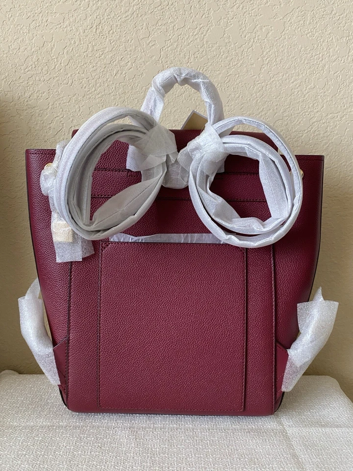 Mochila Michael Michael Kors Hayes Mediana de Cuero Morera/Ballet Foto 3 de 4