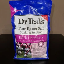 Dr Teal's Salt Soak with Pure Epsom Salt Elderberry 3 lbs