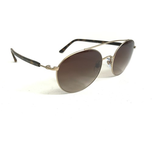 Gafas de sol Giorgio Armani AR6038 3002/13 oro tortuga marcos redondos con lente marrón - Imagen 3 de 13