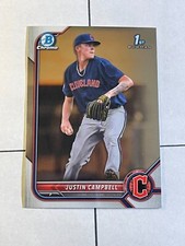 Justin Campbell 2022 Bowman Draft Chrome #BDC-113 Guardians Prospect