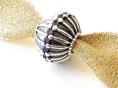 Authentic Pandora Sterling Silver Show Stopper Purple CZ 790870acz ALE