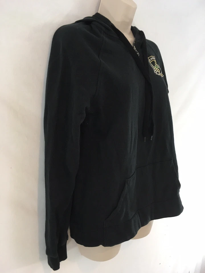 LaCoste Alligator 44 Negro Media Cremallera Algodón Pullover Sudadera con Capucha Sudadera Foto 3 de 4