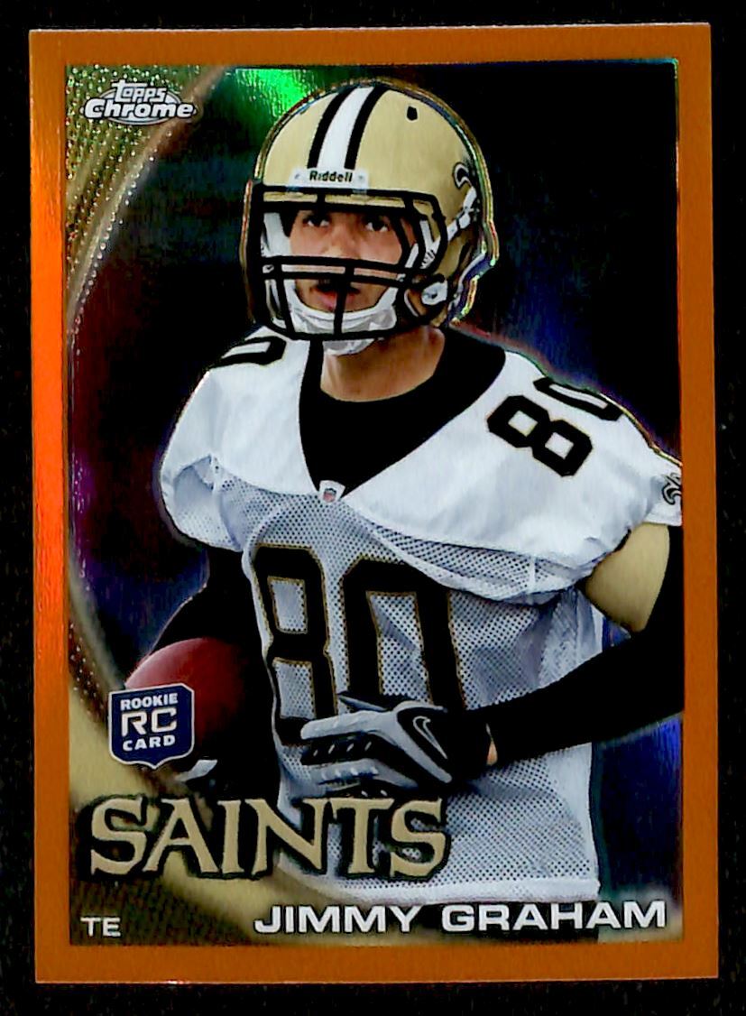 2010 Topps Chrome Jimmy Graham Orange Refactor RC New Orleans Saints #C67