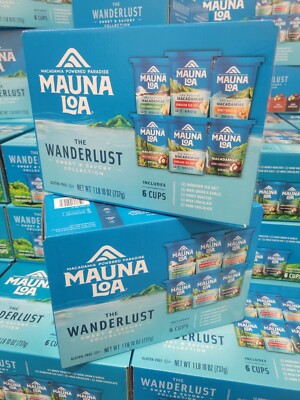 x2 MAUNA LOA Macadamia Wanderlust seasonal variety 6 pack Mac Nuts 3LB4OZ  2 BOX