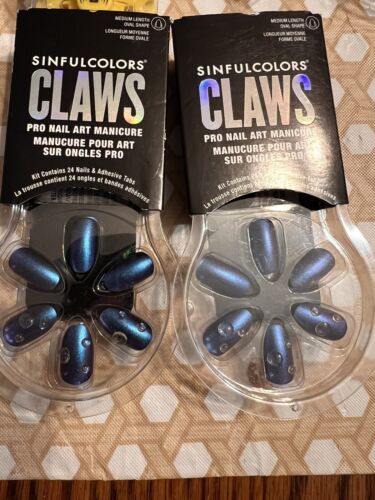 SinfulColors CLAWS Press On Nails Manicure Nails Drip Drippin’ 2 Pack