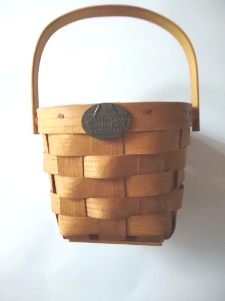 PETERBORO BASKET, SMALL, ROUND, HAND MADE IN USA | eBay