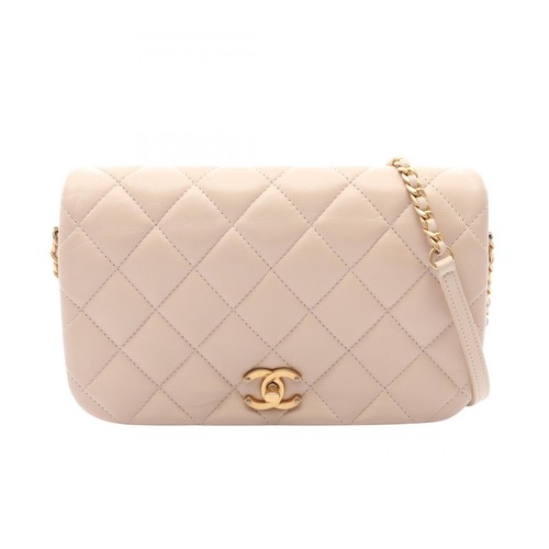 CHANEL Matelasse Classic Full Flap Chain Shoulder Crossbody Bag AS2006 leather