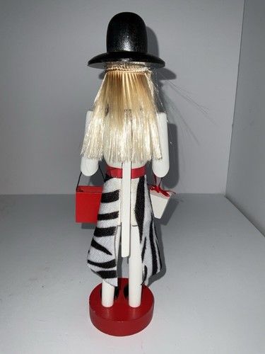 Vintage Nutcracker Wooden 10" Shop Til You Drop - Picture 6 of 8