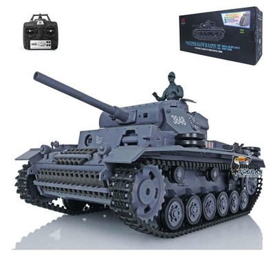 US Stock 1/16 Henglong 2.4G 7.0 Plastic German Panzer III L 3848 RC IR Tank RTR