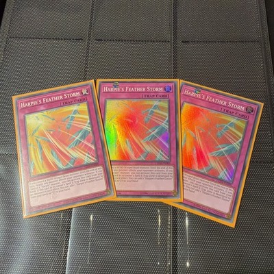 3x Yugioh Harpies Federsturm 2x LED4-DE000 + 1x lds2 1. Auflage Playset NM