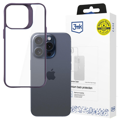 Apple iPhone 15 Pro - 3mk Satin Armor Case+ Lila