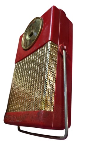 Vintage 1958 Red Truetone Portable Untested AM Radio #DC3902 Made in U.S.A. - Picture 12 of 24