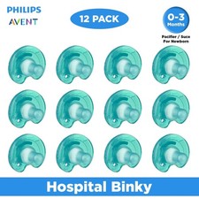 Philips Notched Newborn NICU Soothie Pacifier, Green, 0-3 Months, Hospital Binky