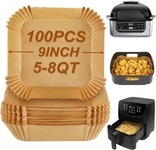 BYKITCHEN Air Fryer Sheets Liners for Ninja AG301 Grill, AF141 Pro 4-In-1 & More