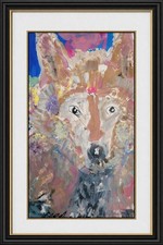 Colorful Neo Expressionist Original Wall Art, Wolf #3 