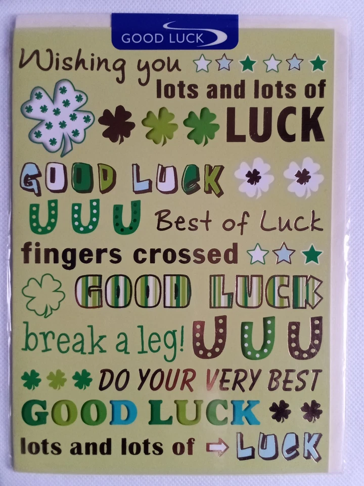 CARTE DE VOEUX BONNE CHANCE TRÈFLE / GREETING CARD GOOD LUCK WISHES 🍀 - Photo 1/2