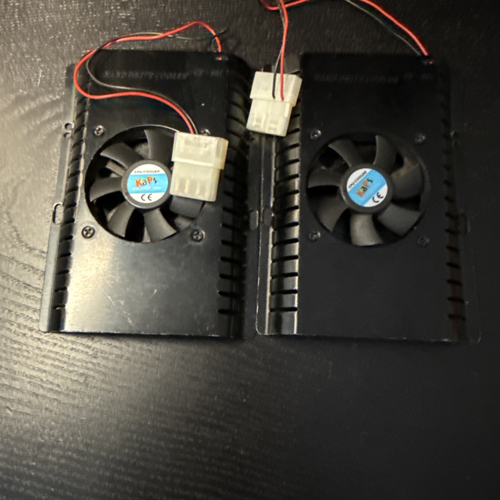 Coppia ventole cooler per hard disk 3,5” PC vintage Molex