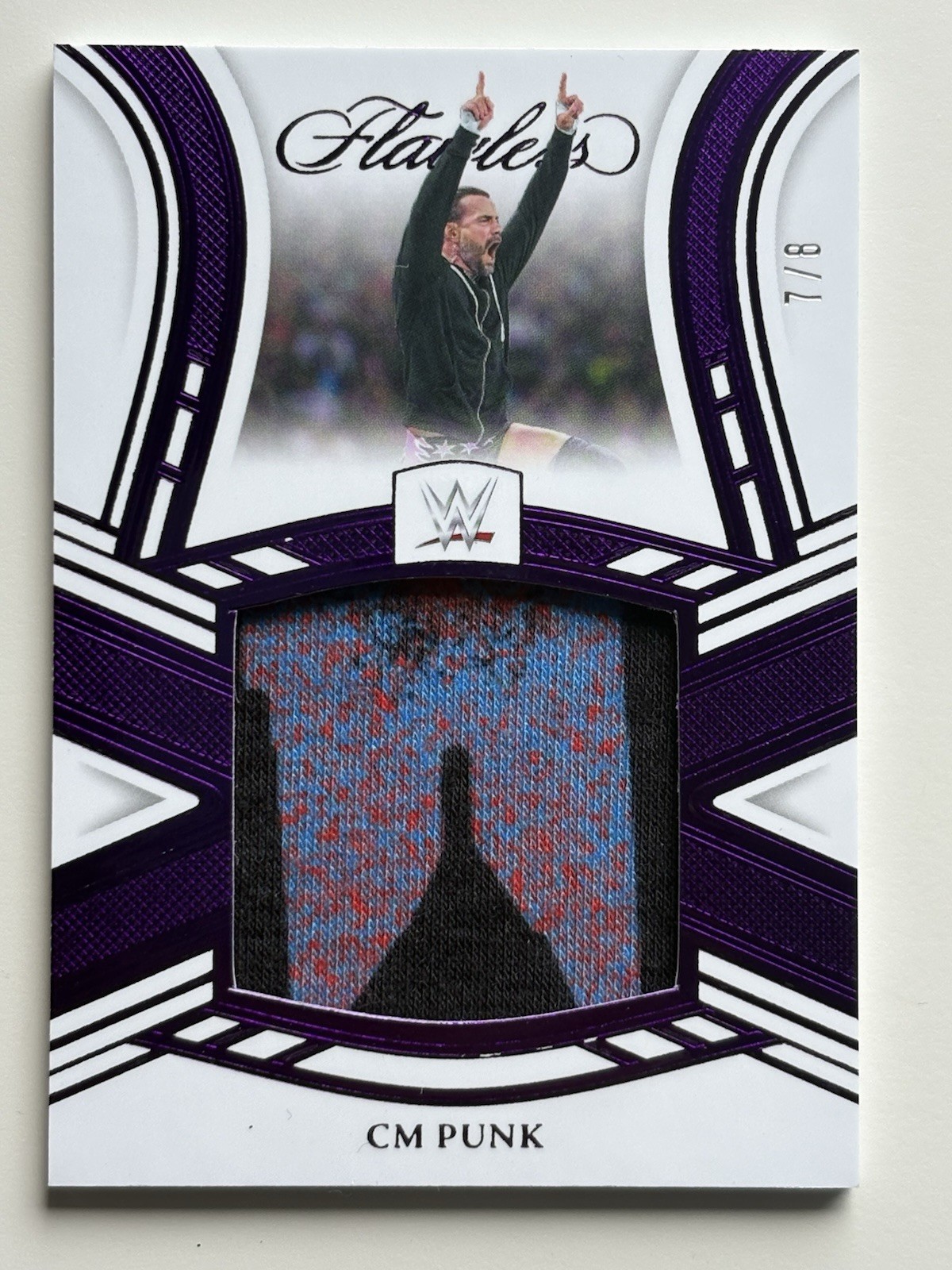 CM Punk #8 Wrestling Cards 2024 Panini Flawless WWE Jumbo Memorabilia trading card — raw and PSA graded price guide