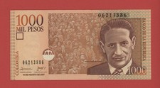 COLOMBIA  1000  PESOS  2007  PICK # 456i  UNC LESS..