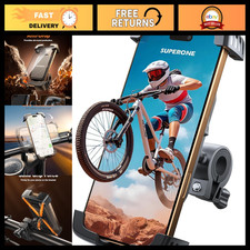 Universal Bike Phone Holder - 1s Lock Motorcycle Mount, Secure Stable Grip