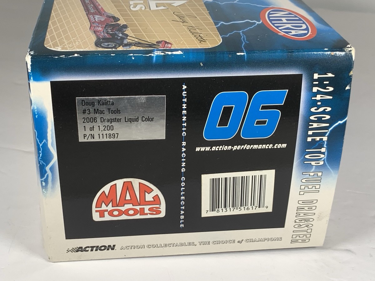 Action Racing 1:24 2006 Doug Kalitta Mac Tools top fuel dragster