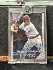 2019 Topps Clearly Authentic Auto Carlton Fisk