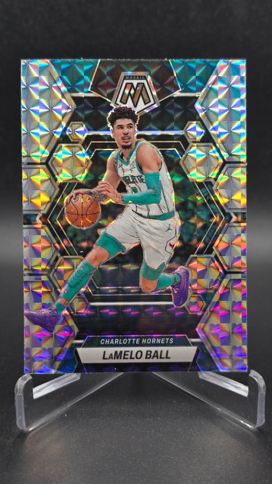 2022 Panini Mosaic #151 LaMelo Ball Mosaic Prizm Charlotte Hornets