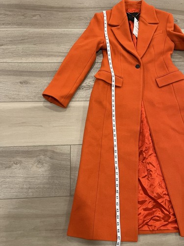 ZARA WOMAN NEU MIT ETIKETT SS25 ORANGE TAILLIERT WOLLMISCHUNG MANTEL ZW COLLECTION 2211/806/615 M - Bild 6 von 10