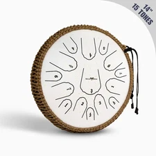 Balmy Grand Harmony Tongue Drum 14 Inches 15 Tones - Deluxe w Extras