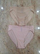 New Women's NATORI 7723365 Set Of 2 Finishing Touch Lace Bikini Panty Size L
