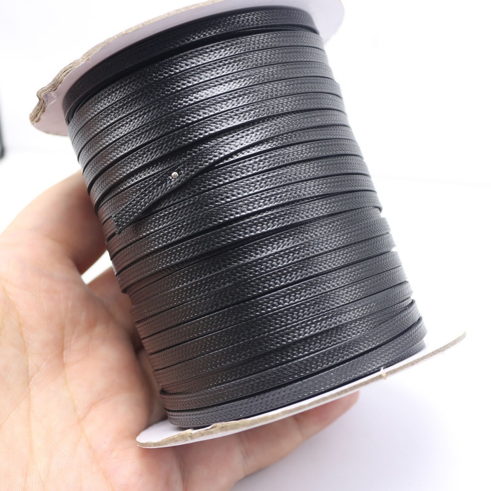 44/88Yards Korean Waxed Cord 4mm Flat Lace String for Crafts Bracelet Shoelaces