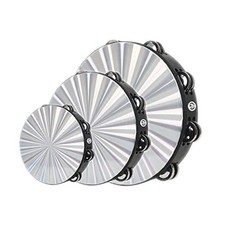 3 Pack Tambourine for Adults Wooden Tambourine 6 inch 8 inch 10 inch Radiant