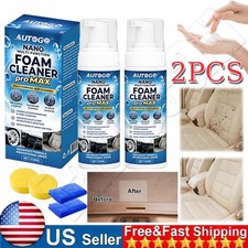 2X Multi-purpose Foam Cleaner No Rinse Car Interior Cleaner Deep Stain Remover