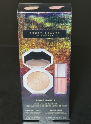 Fenty Beauty Diamond Bomb Baby 2 Mini Lip & Face Set Travel Set Limited Edition