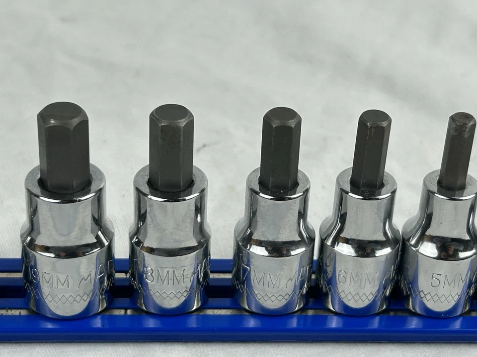 MAC Tools SXMAS8PT 4-11mm 8 Piezas 3/8" Accionamiento Métrico Cromo Allen Set + Riel Vim Foto 3 de 4