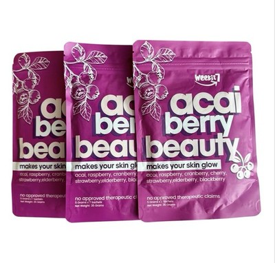 Weekit 7 Acai Berry Beauty Drink Mix 7-Berry Daily Supplement 7 Sachets 3 Packs