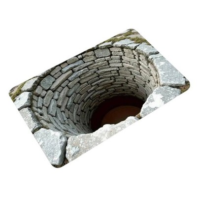 3D Illusionsmatte saugfähig optische Täuschung Fußmatte schmutzabweisend