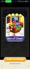 MONO GO 4* STICKER WITH THE NAME OF BOX OF CHEER WITH🔥SUPERFAST SENDING🔥
