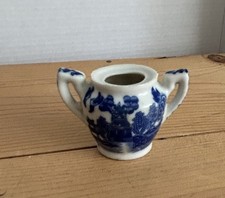 Vintage Blue Willow Child's Sugar Bowl No Lid Made in Japan