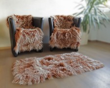 Tibetlammfell Teppich , Lammfell Auflage, Vorleger,  ca. 60cm x 120m, pro Stück