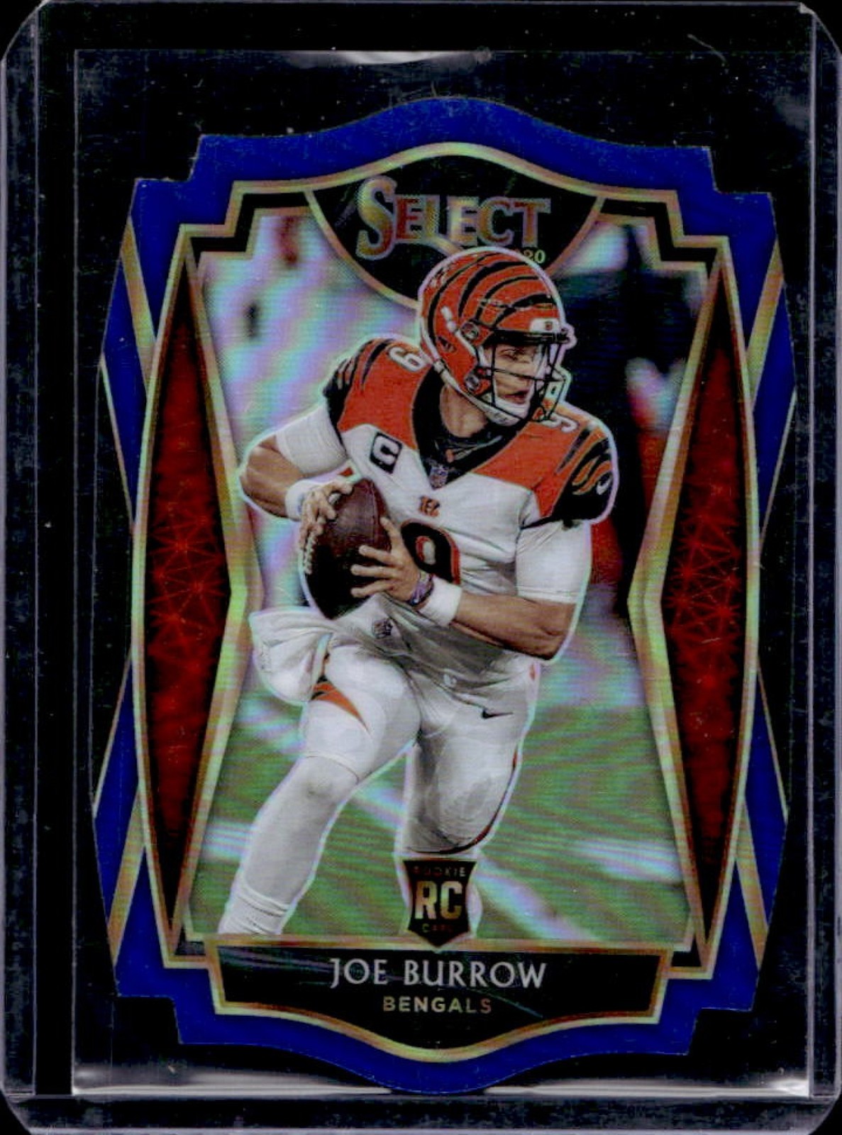 2020 Select Joe Burrow RC Blue Prizm Die Cut Premier Level #146 Bengals