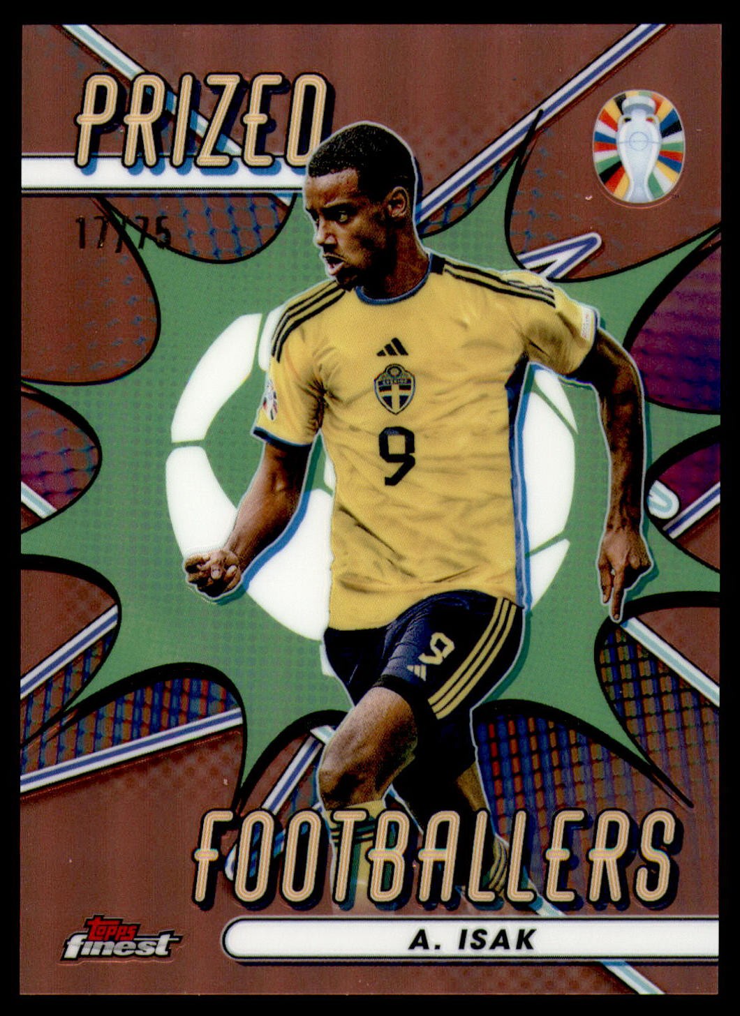 2023 Topps Finest Road to UEFA Euro 2024 ALEXANDER ISAK #PF-AI NM