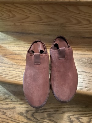 Burgundy Slippers Mules Convertible Clogs  Flats Fur Lined Ecco Women 39 8.5 8